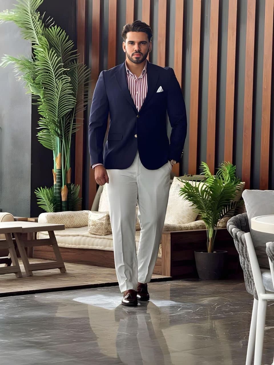 Blazer homme bleu marine foncé