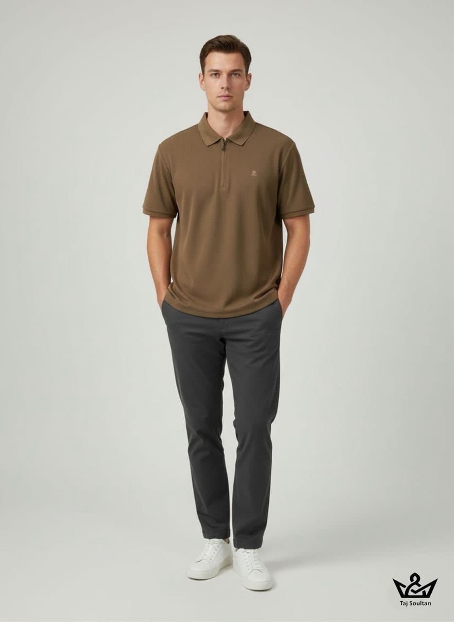 Polo homme marron