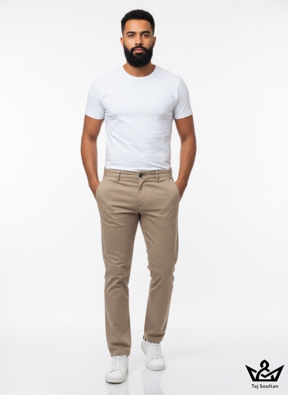 Pantalon chino beige
