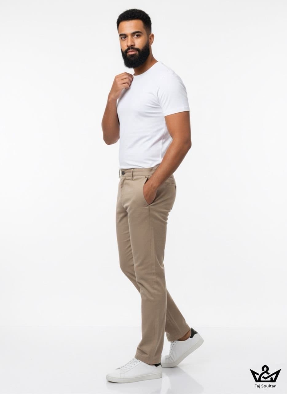 Pantalon chino beige