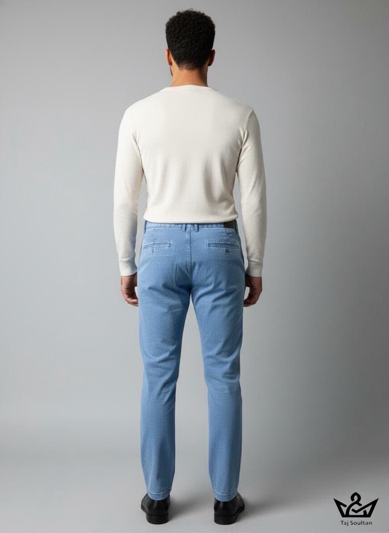 Pantalon homme bleu clair