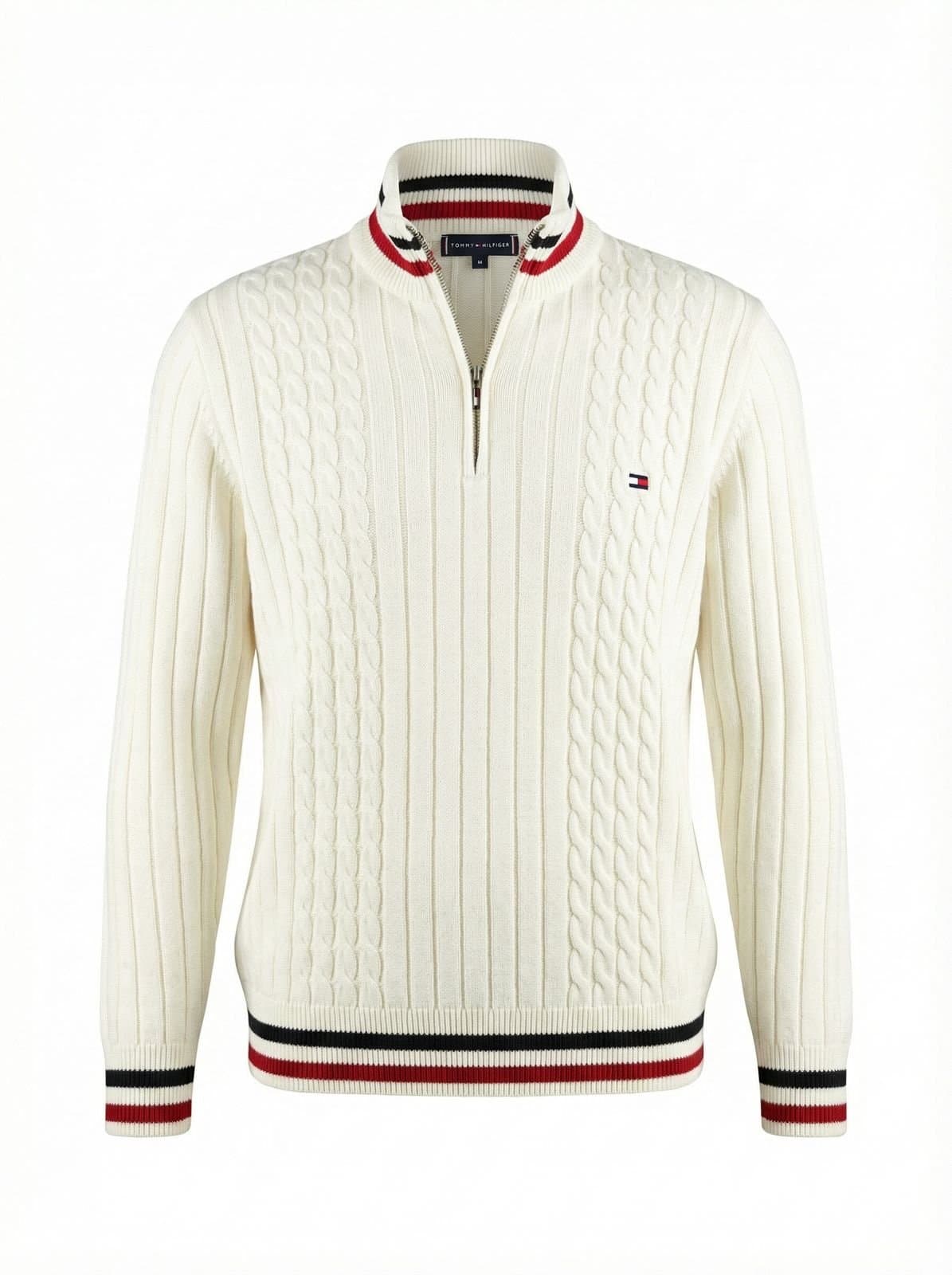 Pull homme en laine à demi-zip