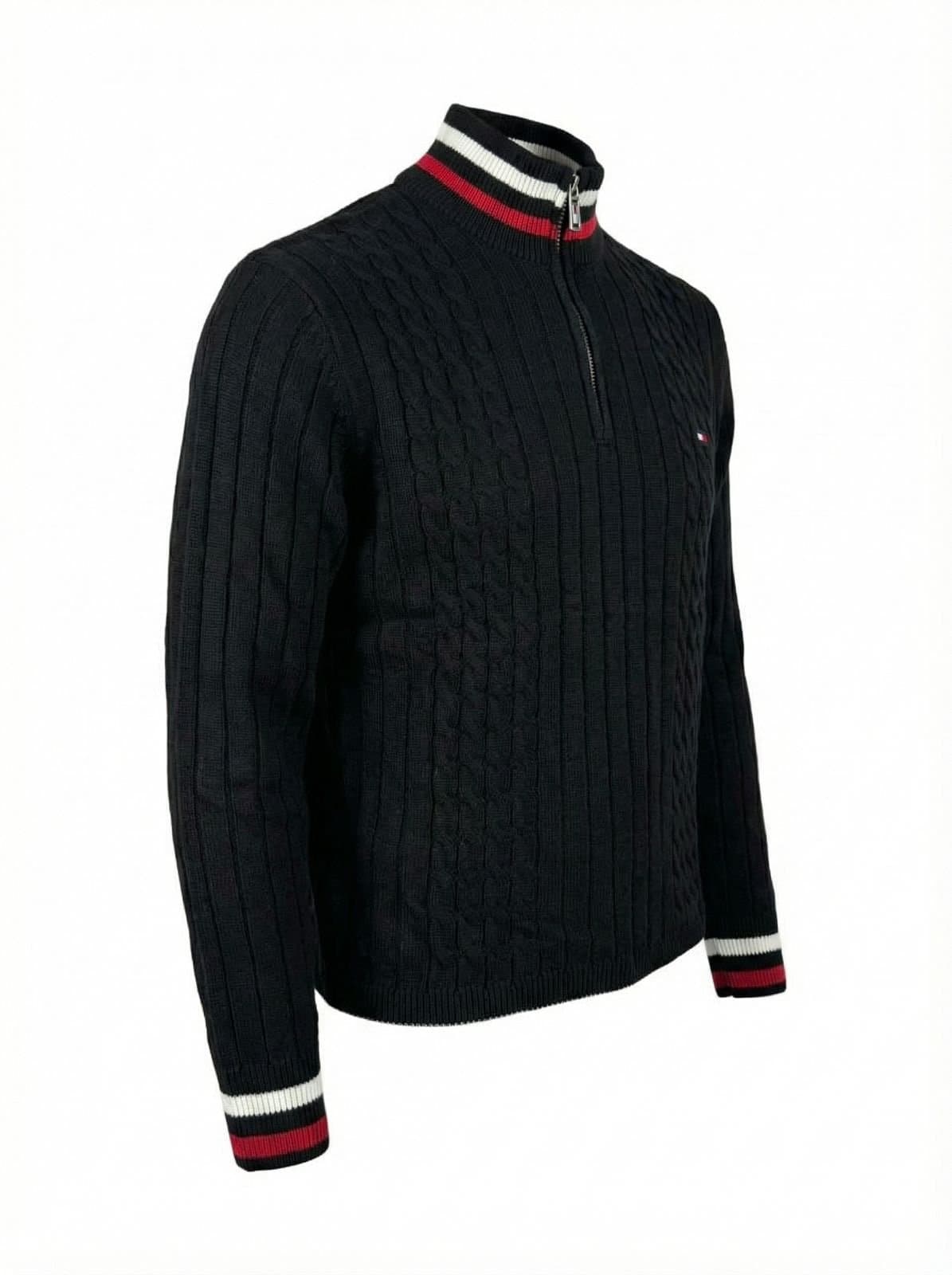 Pull homme en laine à demi-zip