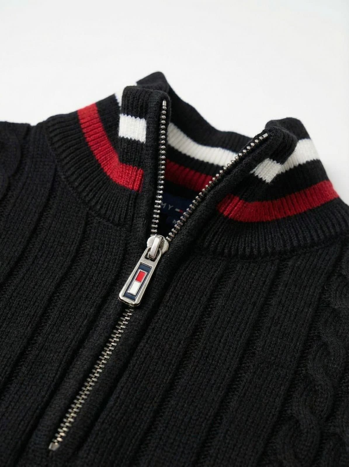 Pull homme en laine à demi-zip