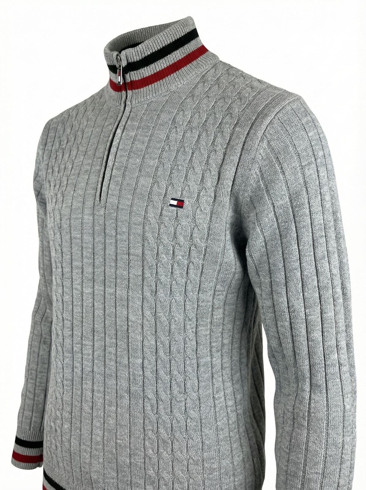 Pull homme en laine à demi-zip
