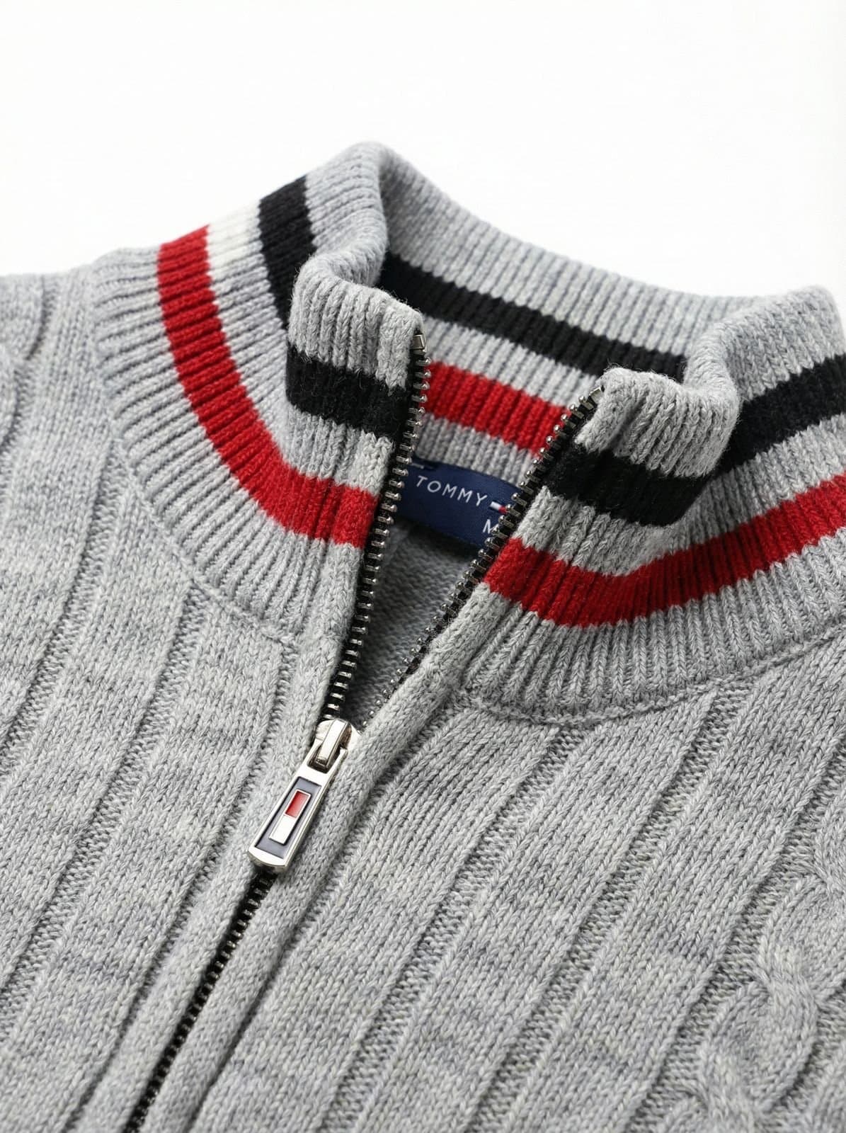 Pull homme en laine à demi-zip