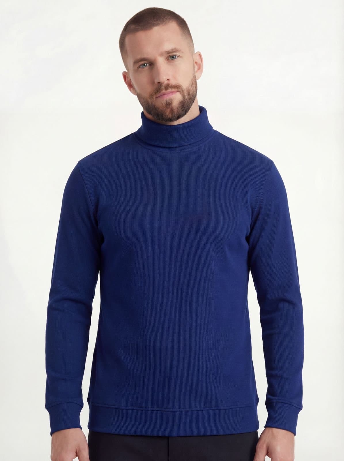 Pull homme à col roulé