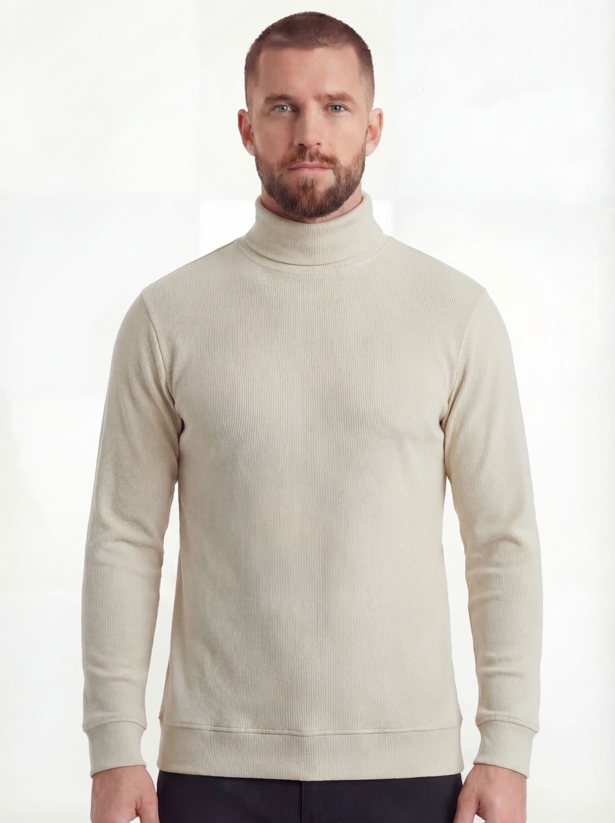 Pull homme à col roulé