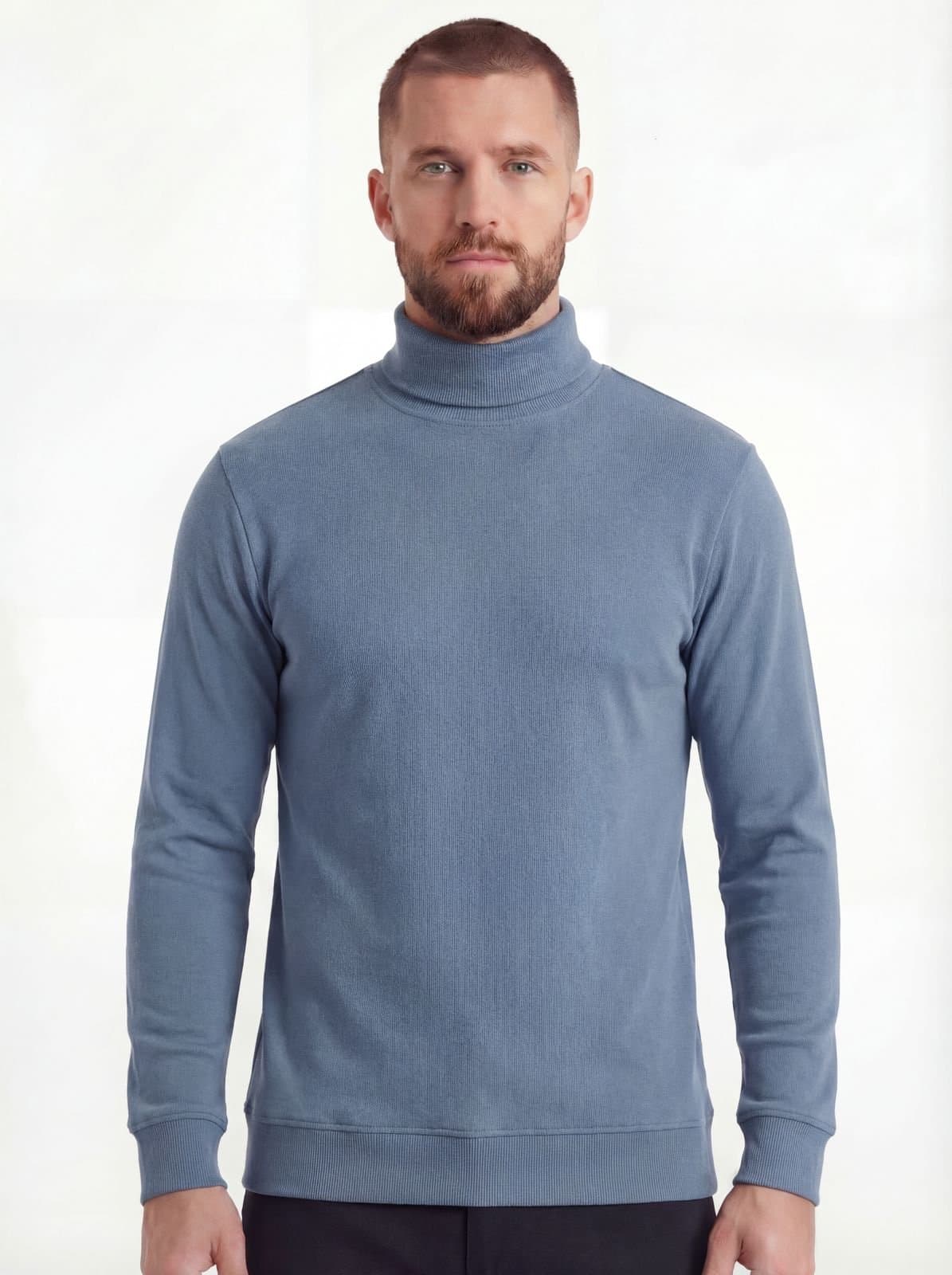 Pull homme à col roulé