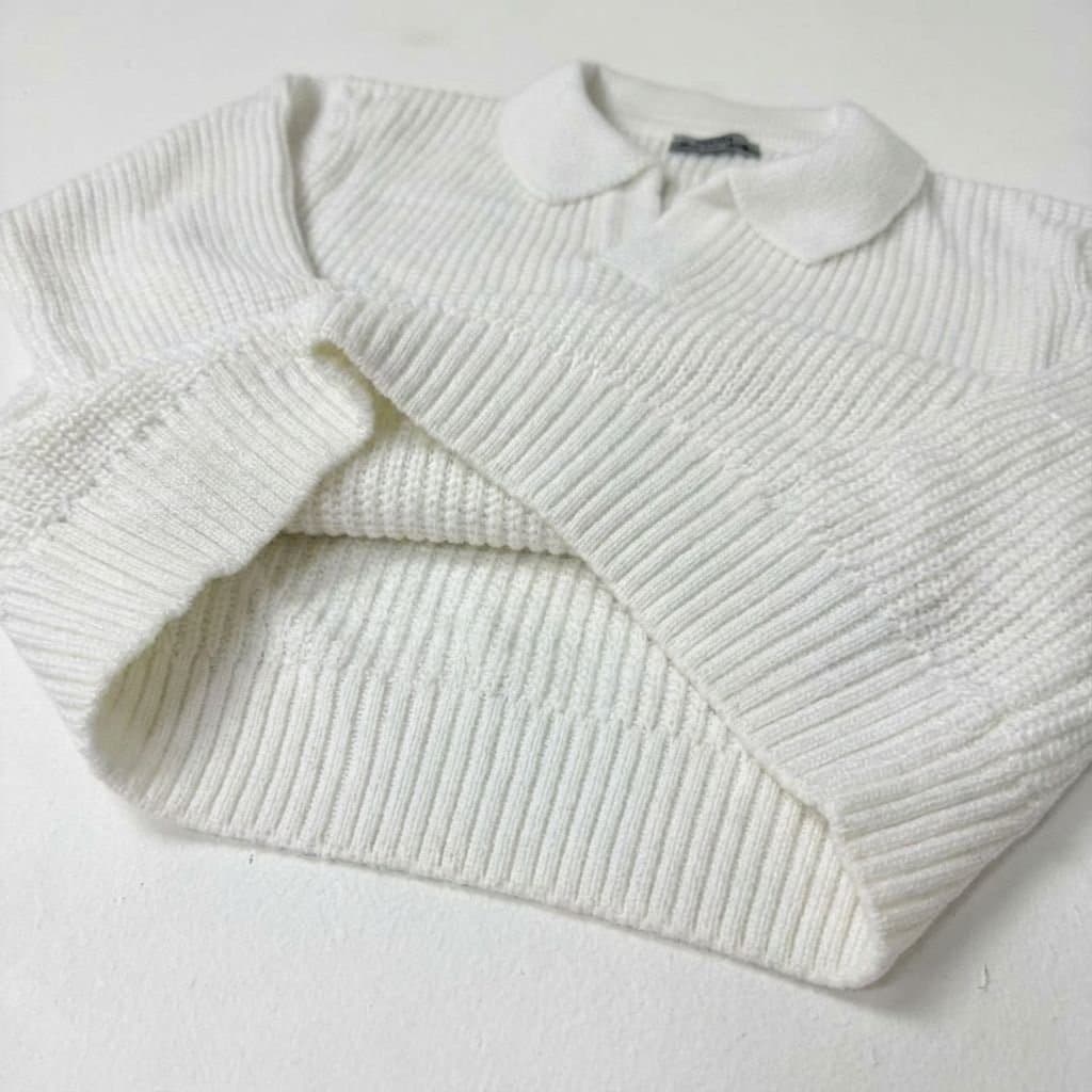 Pull polo homme en maille