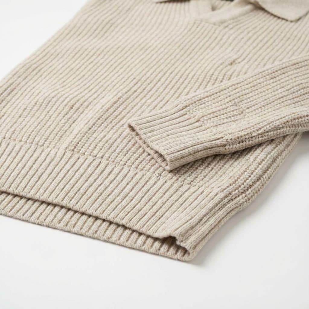 Pull polo homme en maille