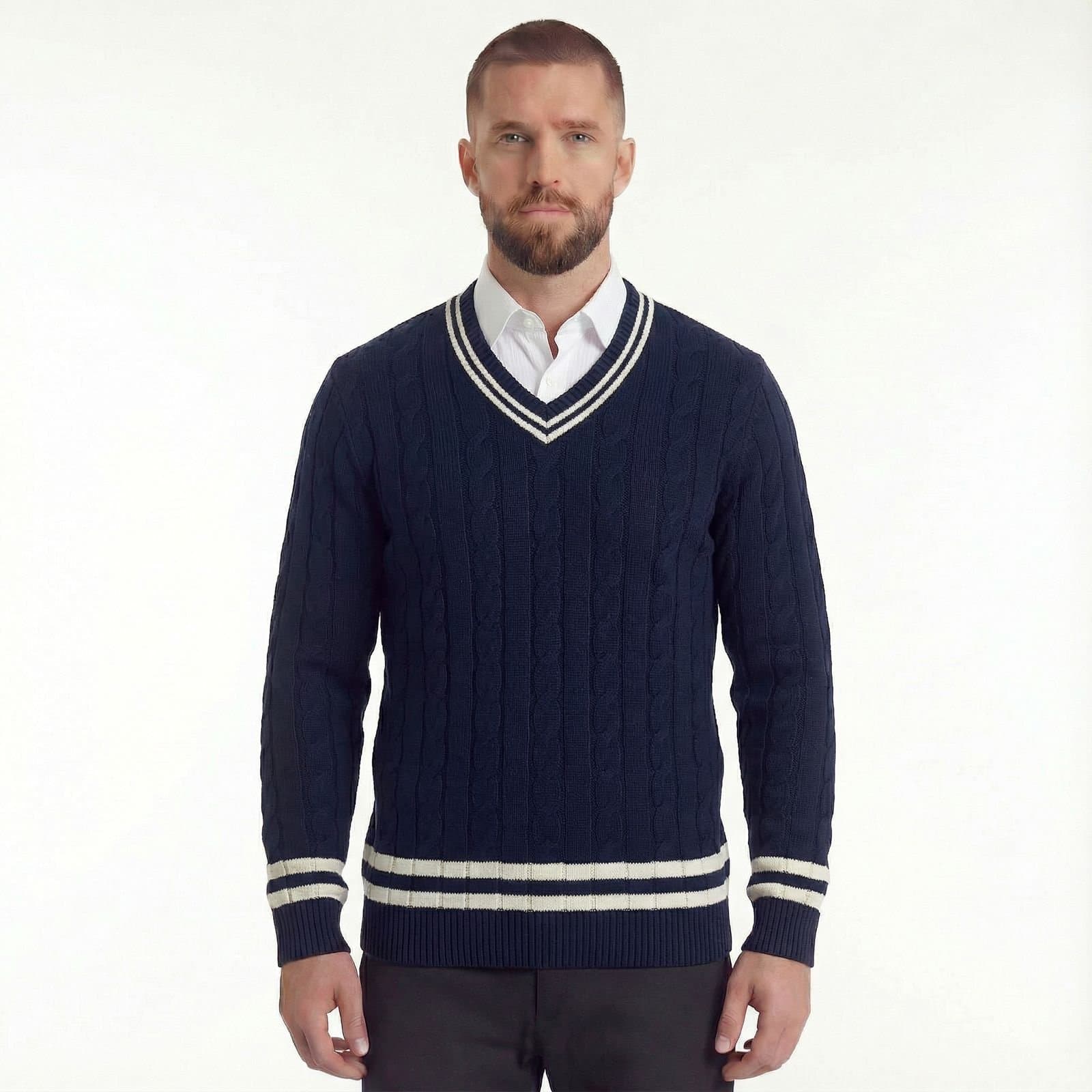 Pull à col en V