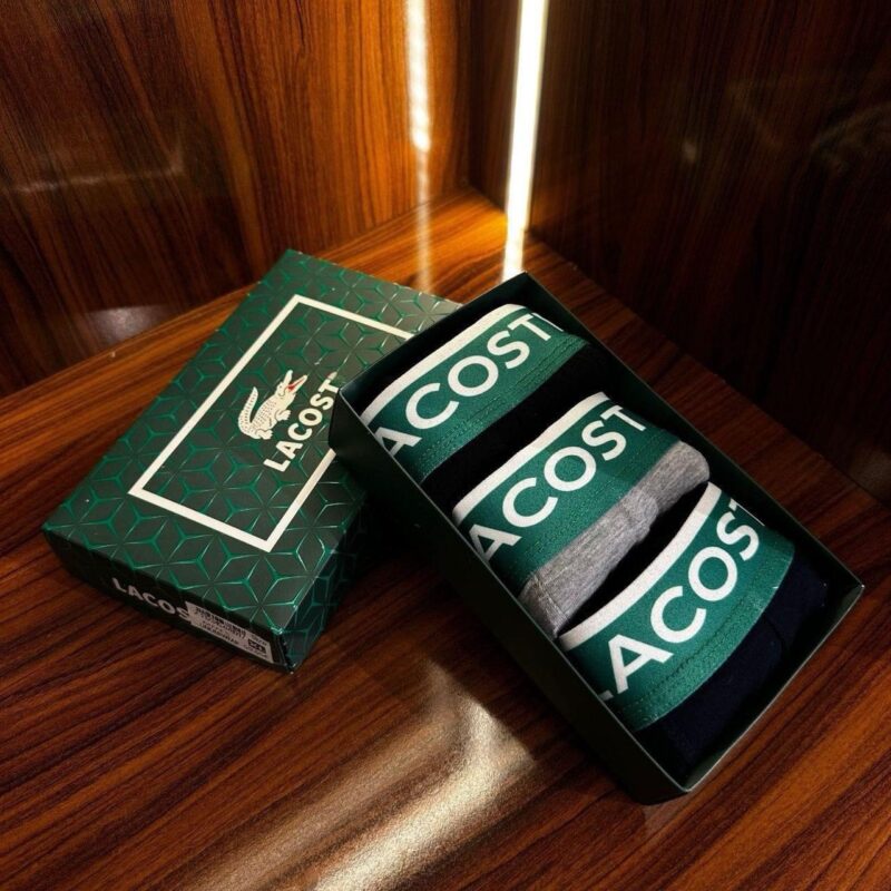 طقم ملابس داخلية رجالية - LACOSTE (عدد 3 قطع)