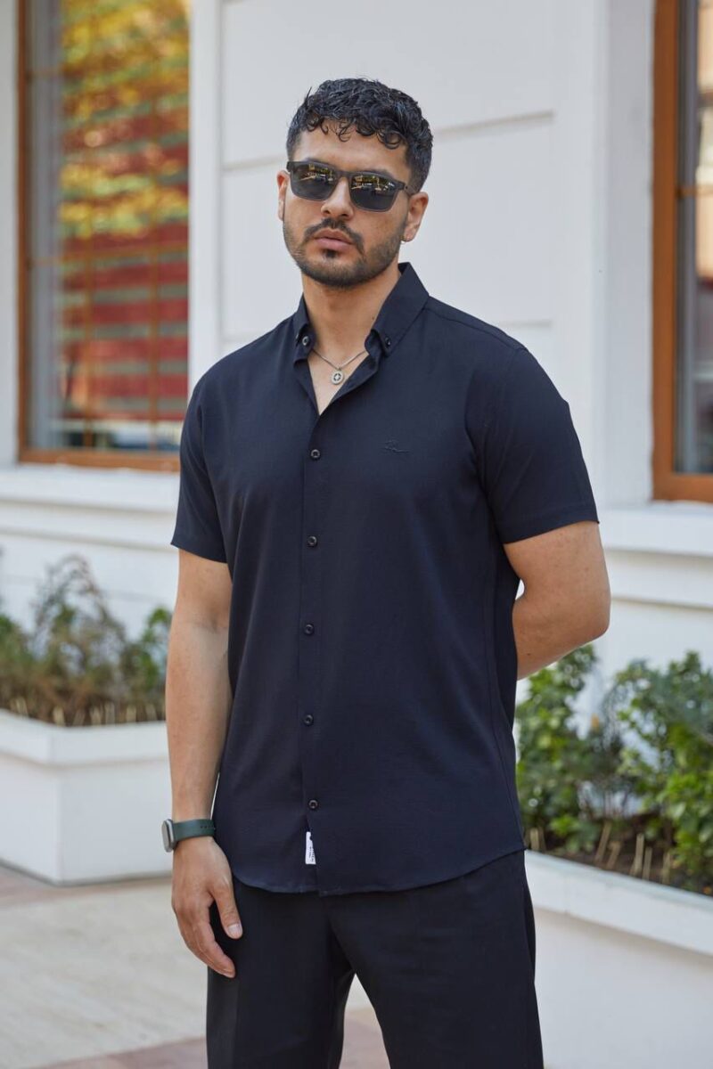 ⁦قميص رجالي نصف كم⁩ - الصورة ⁦8⁩