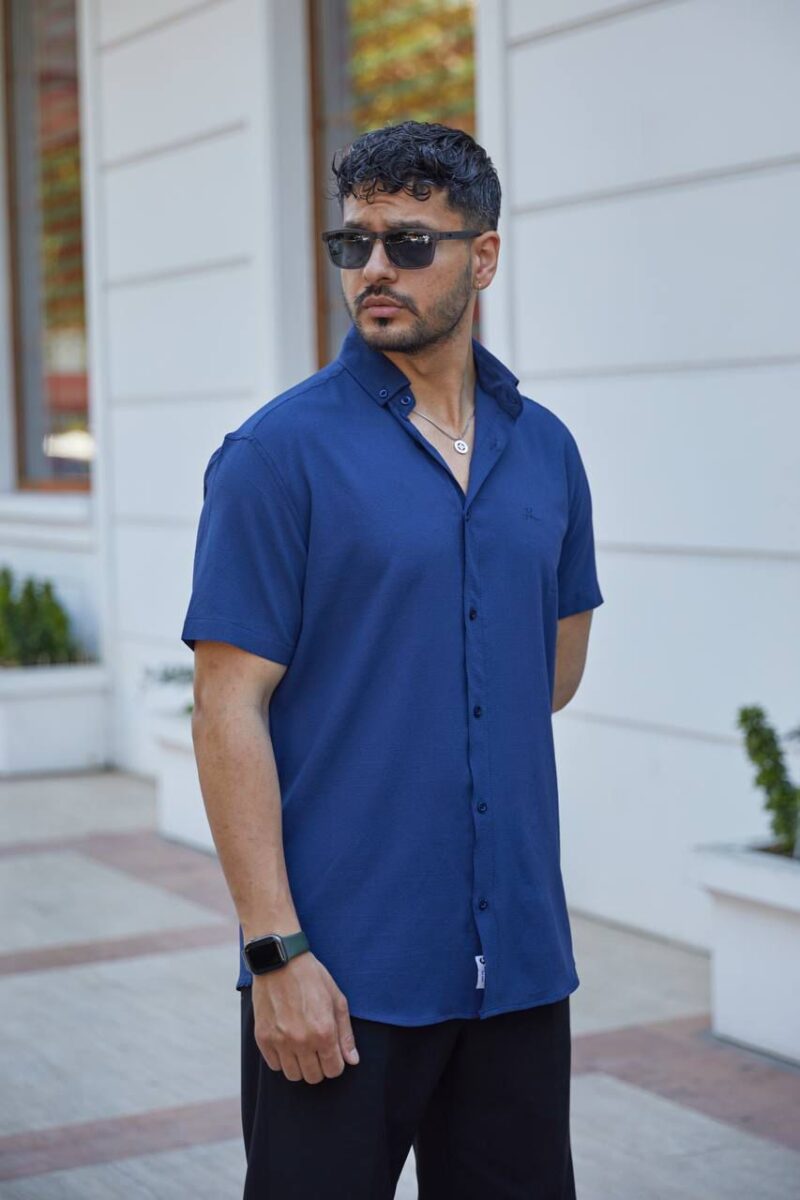 ⁦قميص رجالي نصف كم⁩ - الصورة ⁦7⁩