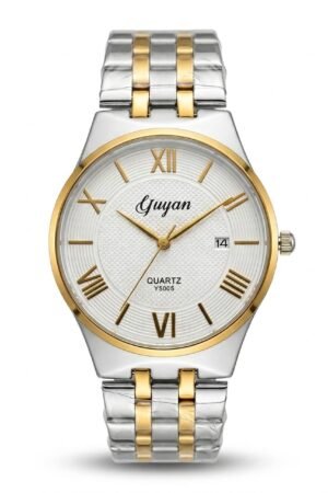 ساعة رجالية أنيقة بتصميم كلاسيكي فاخر – Gyuan Quartz